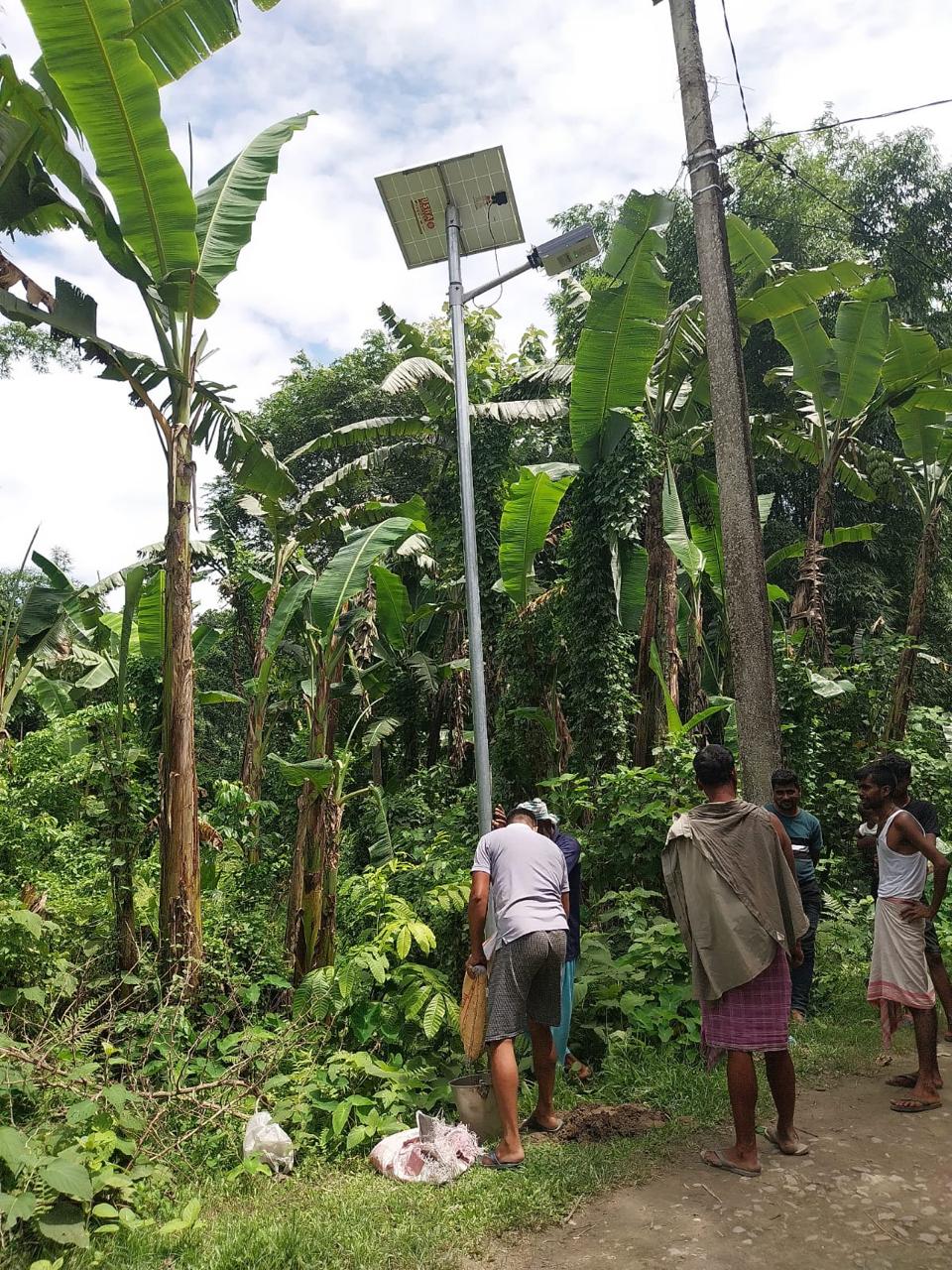 Solar Street Light at night