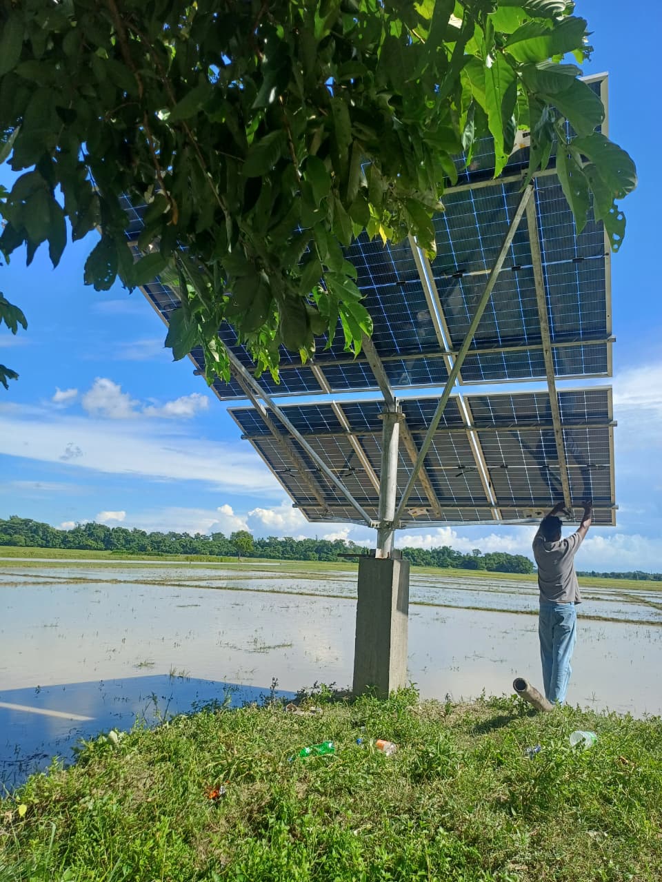 Solar Water Pump in a field